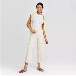 A new day Cream High Rise Corduroy wide leg pants